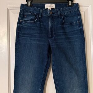 Lafayette 148 New York Dark Blue Wide Leg Jeans